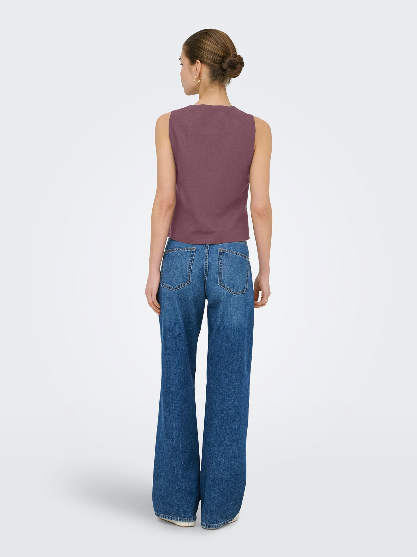 Γυναικείο γιλέκο λινό ONLGOA S/L LINEN BL WAISTCOAT 15363724 | 15363724