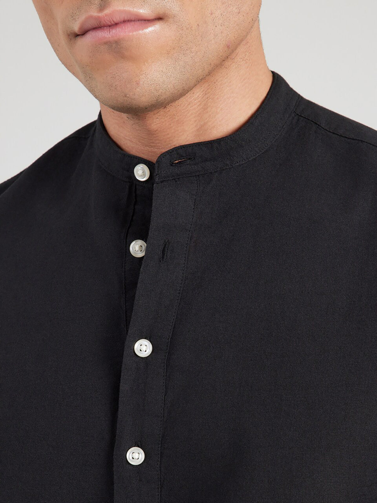 Ανδρικό πουκάμισο λινό JJBREEZE LINEN BLEND TUNIC SHIRT LS 12288898 | 12288898