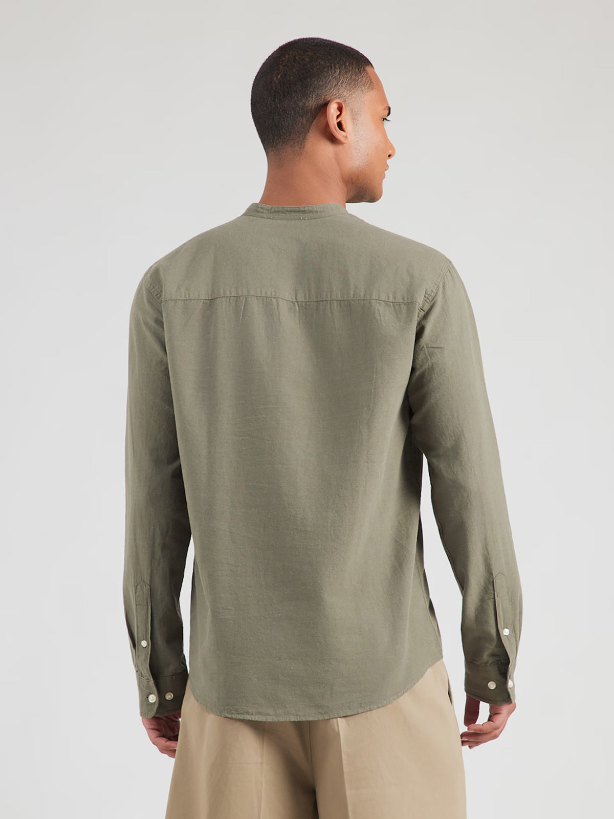 Ανδρικό πουκάμισο λινό JJBREEZE LINEN BLEND TUNIC SHIRT LS 12288898 | 12288898