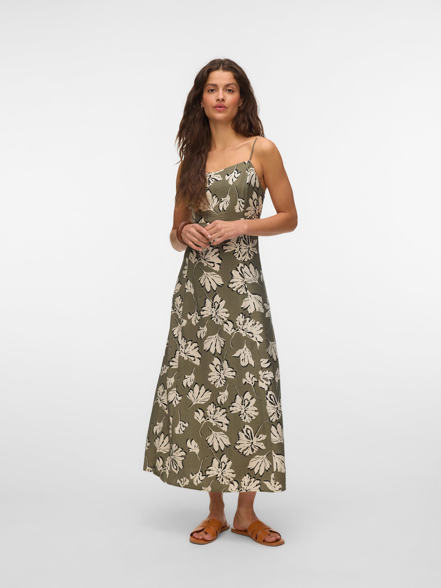 Γυναικείο φόρεμα εμπριμέ VMJENNIFER 7/8 SINGLET DRESS WVN 10341972 | 10341972