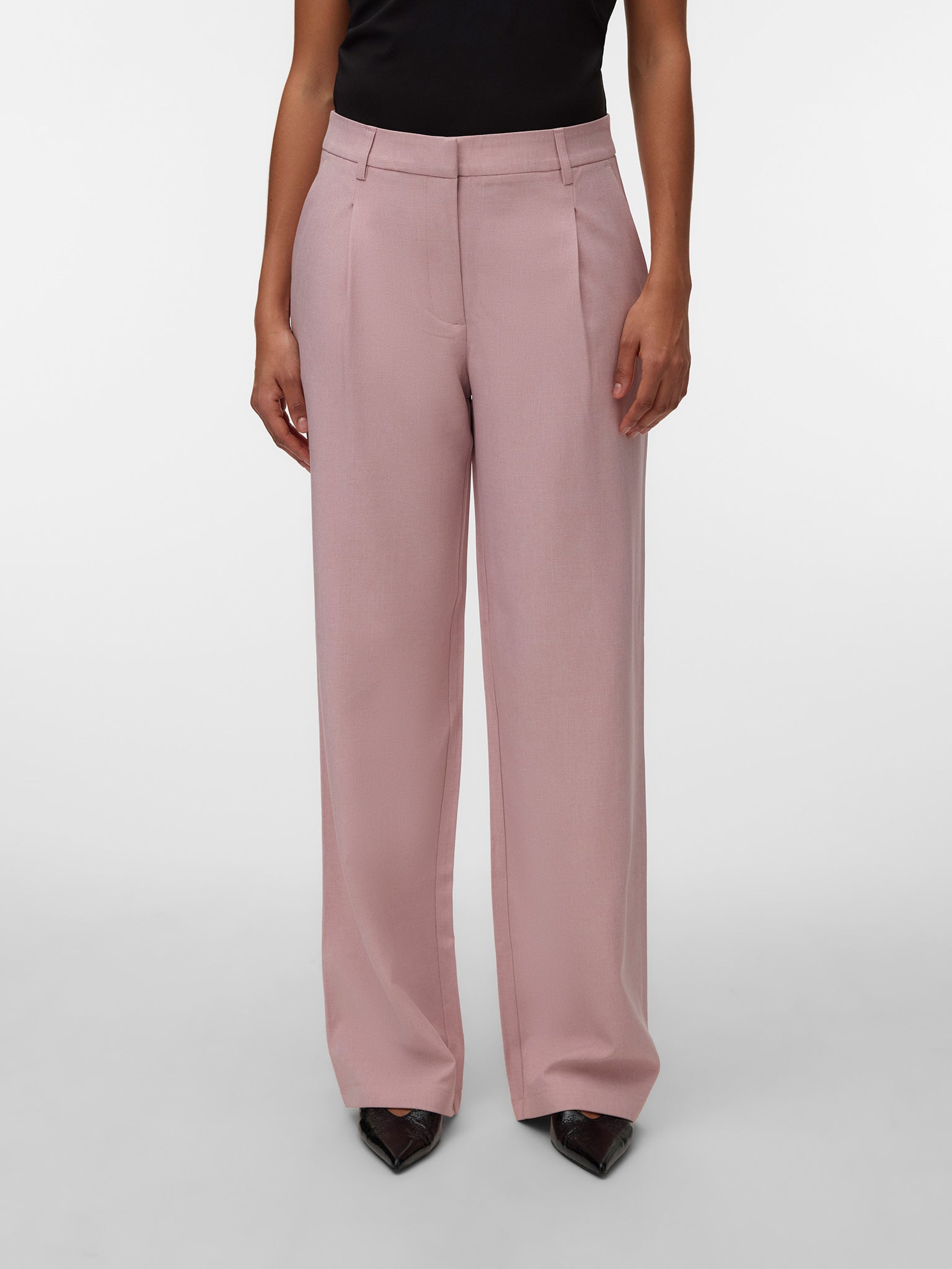 Γυναικείο παντελόνι λοξότσεπο VMCASSIDY MW WIDE PANT NOOS 10334507 | 10334507