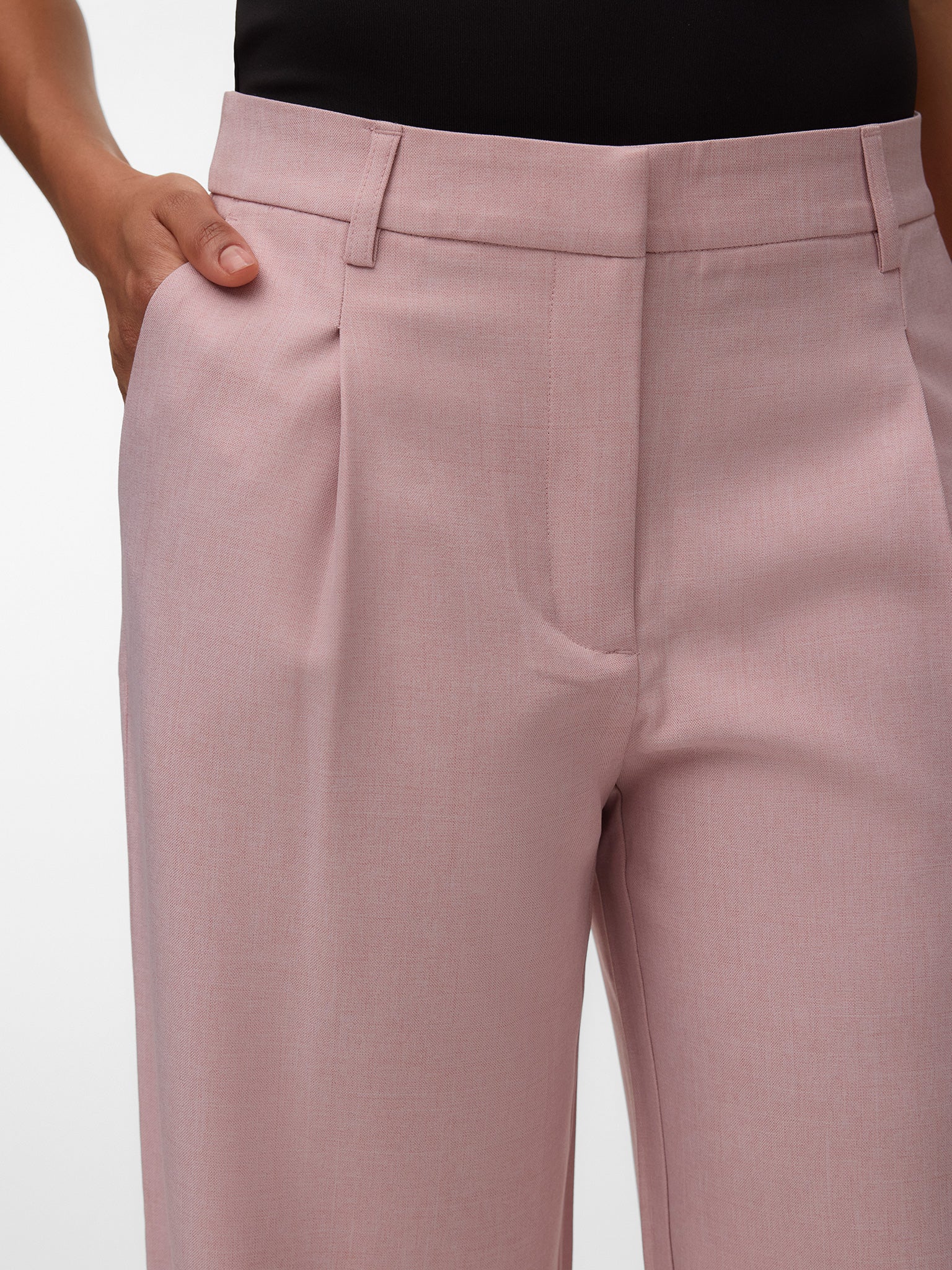 Γυναικείο παντελόνι λοξότσεπο VMCASSIDY MW WIDE PANT NOOS 10334507 | 10334507