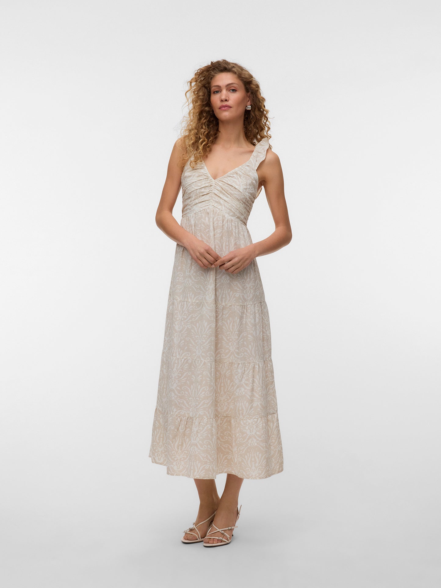 Γυναικείο φόρεμα VMDICTHE SL FRILL ANKLE DRESS WVN 10341603 | 10341603
