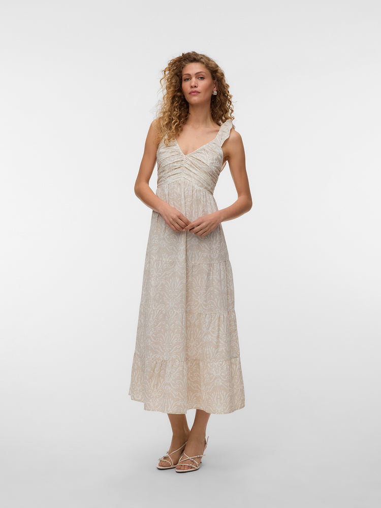 Γυναικείο φόρεμα VMDICTHE SL FRILL ANKLE DRESS WVN 10341603 | 10341603