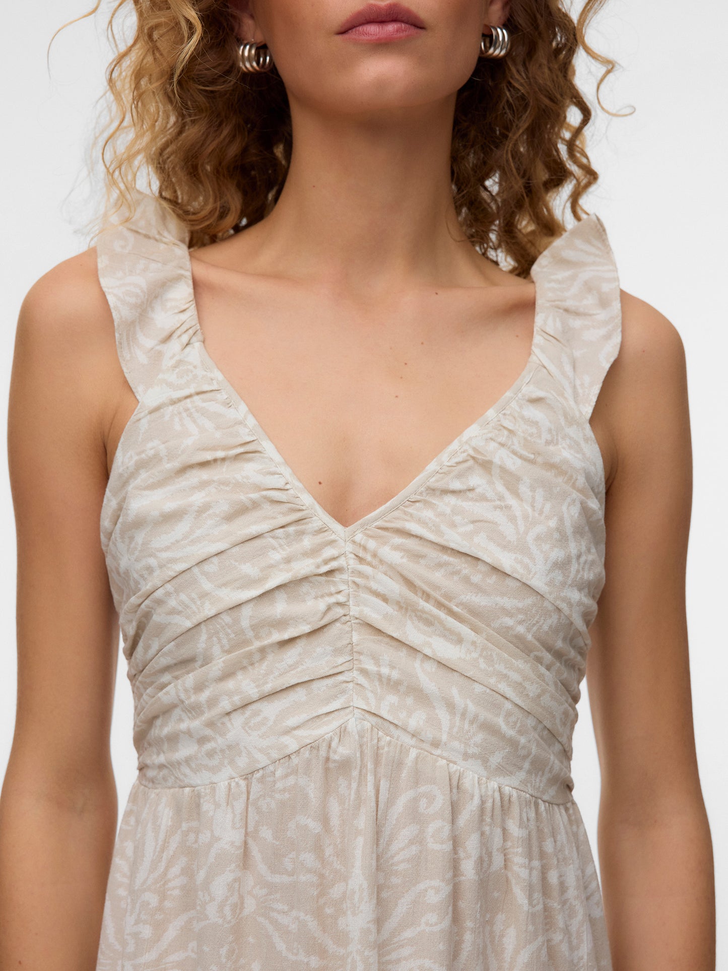 Γυναικείο φόρεμα VMDICTHE SL FRILL ANKLE DRESS WVN 10341603 | 10341603