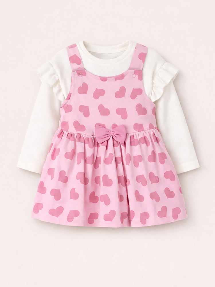 Βρεφικό σετ με σαλοπέτα hearts 14-125431-0 | 14-125431-0