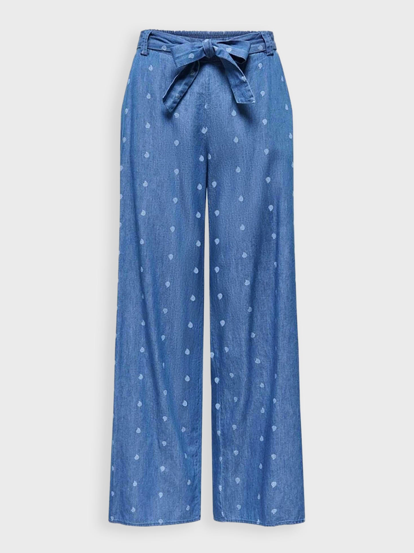 Γυναικείο παντελόνι σταμπωτό medium blue ONLNOVA AZURE PALAZ PANT WVN 15370331 | 15370331