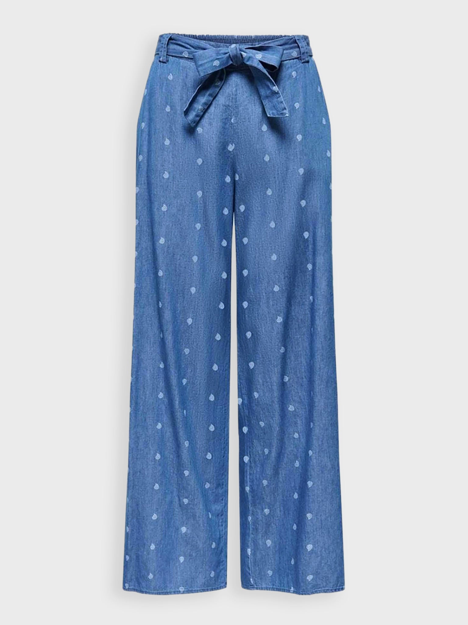 Γυναικείο παντελόνι σταμπωτό medium blue ONLNOVA AZURE PALAZ PANT WVN 15370331 | 15370331
