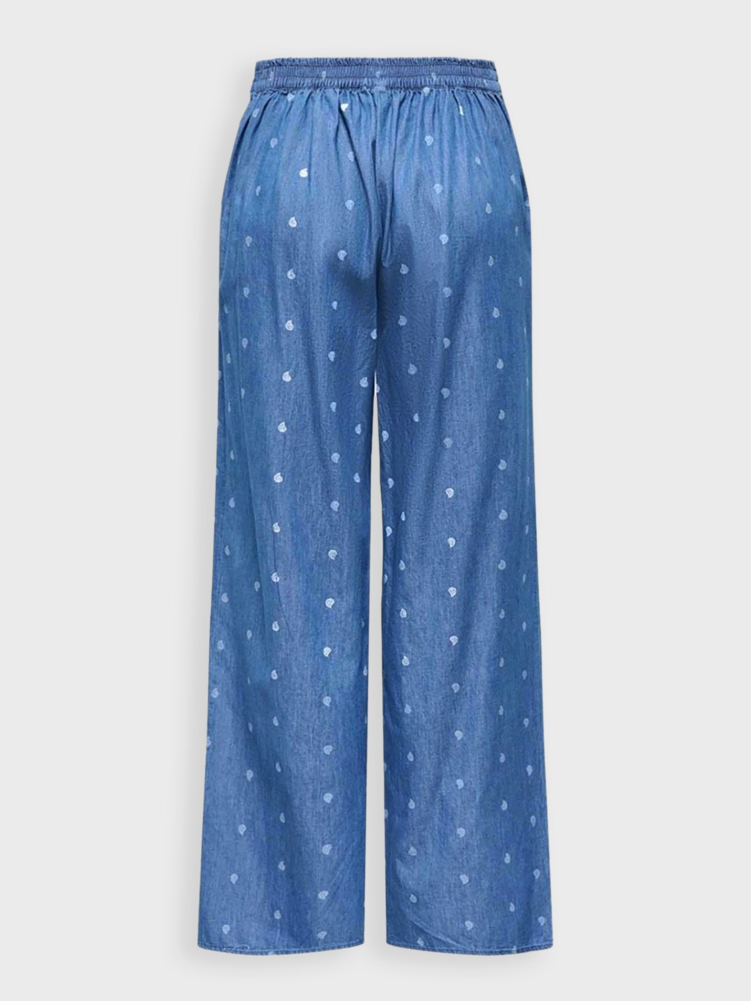 Γυναικείο παντελόνι σταμπωτό medium blue ONLNOVA AZURE PALAZ PANT WVN 15370331 | 15370331