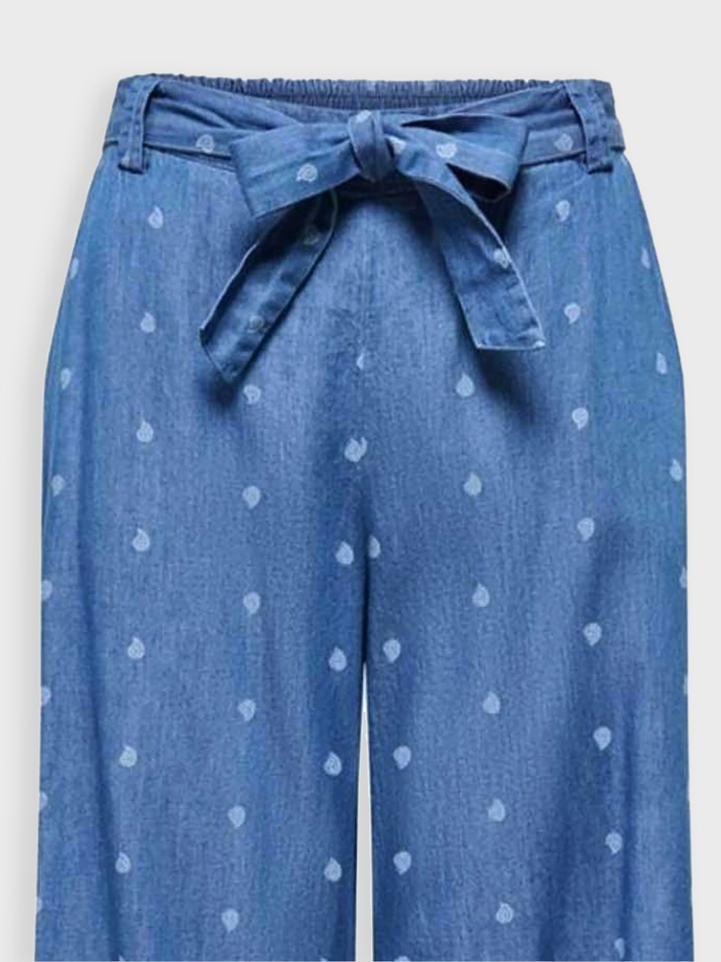 Γυναικείο παντελόνι σταμπωτό medium blue ONLNOVA AZURE PALAZ PANT WVN 15370331 | 15370331