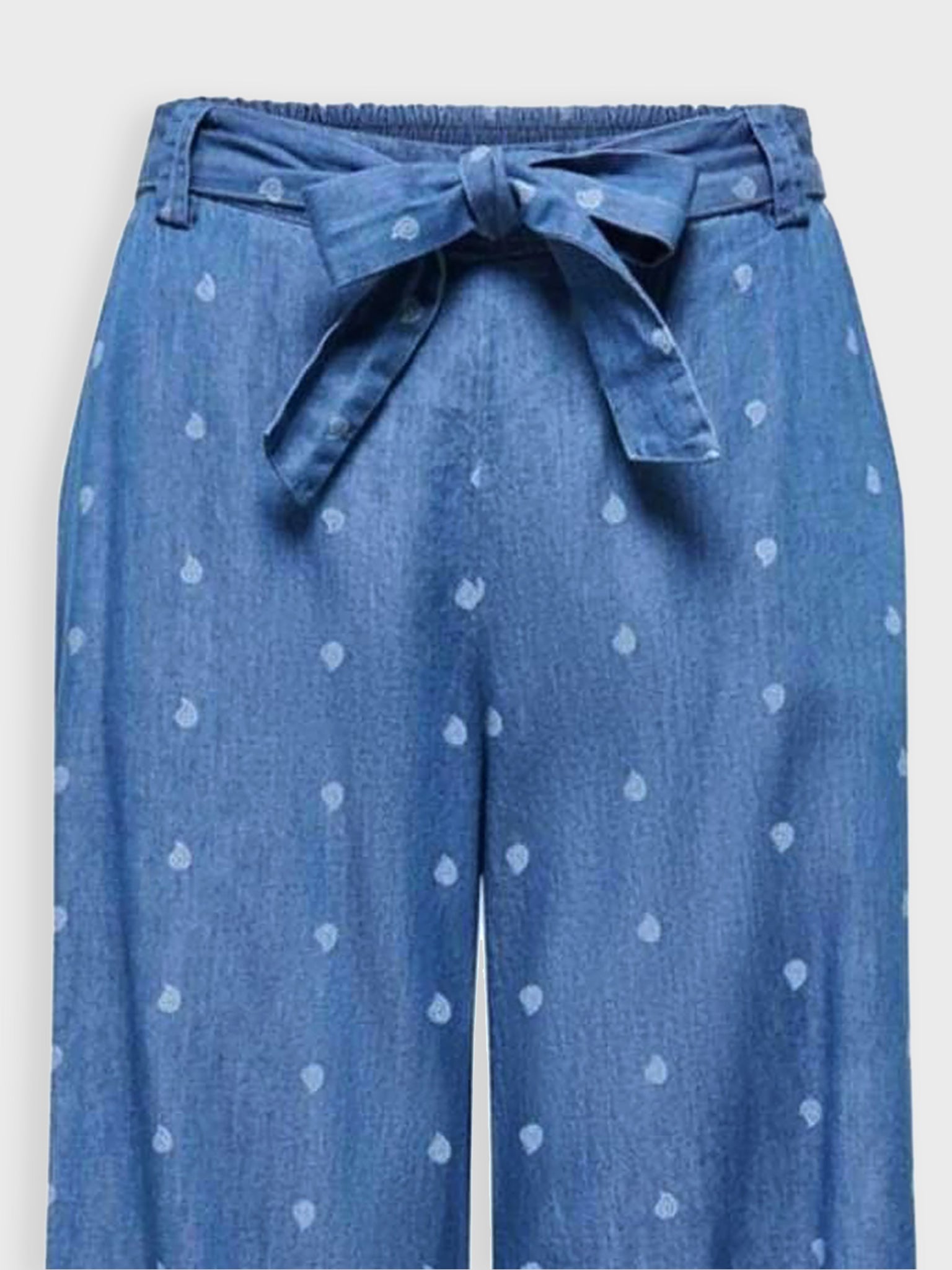 Γυναικείο παντελόνι σταμπωτό medium blue ONLNOVA AZURE PALAZ PANT WVN 15370331 | 15370331
