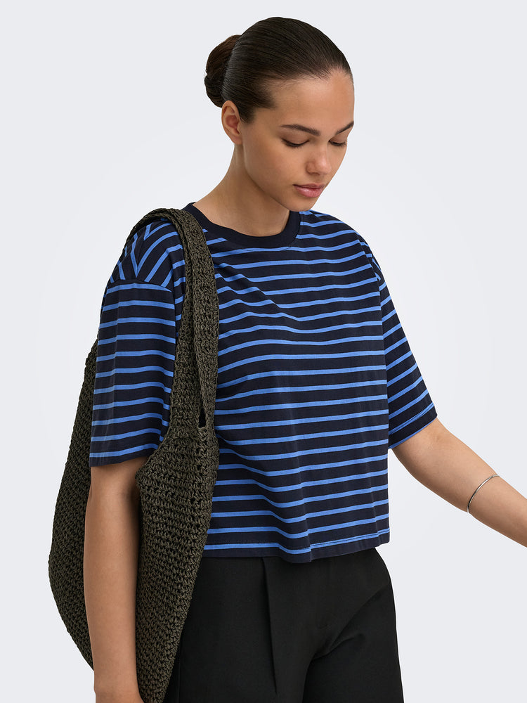 Γυναικείο t-shirt κοντό ONLBLOOM S/S LOOSE SHORT TOP JRS 15372024 | 15372024