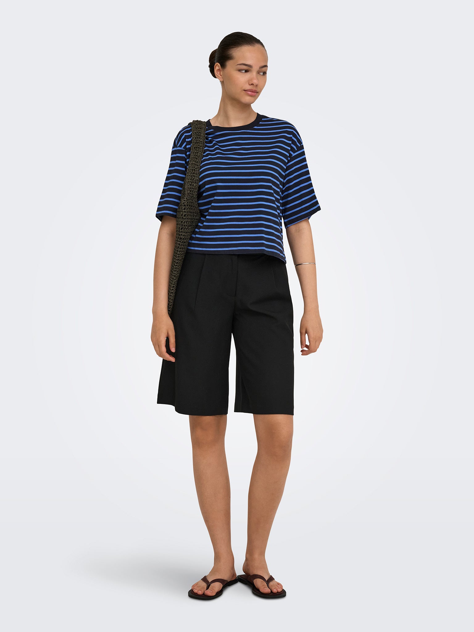 Γυναικείο t-shirt κοντό ONLBLOOM S/S LOOSE SHORT TOP JRS 15372024 | 15372024