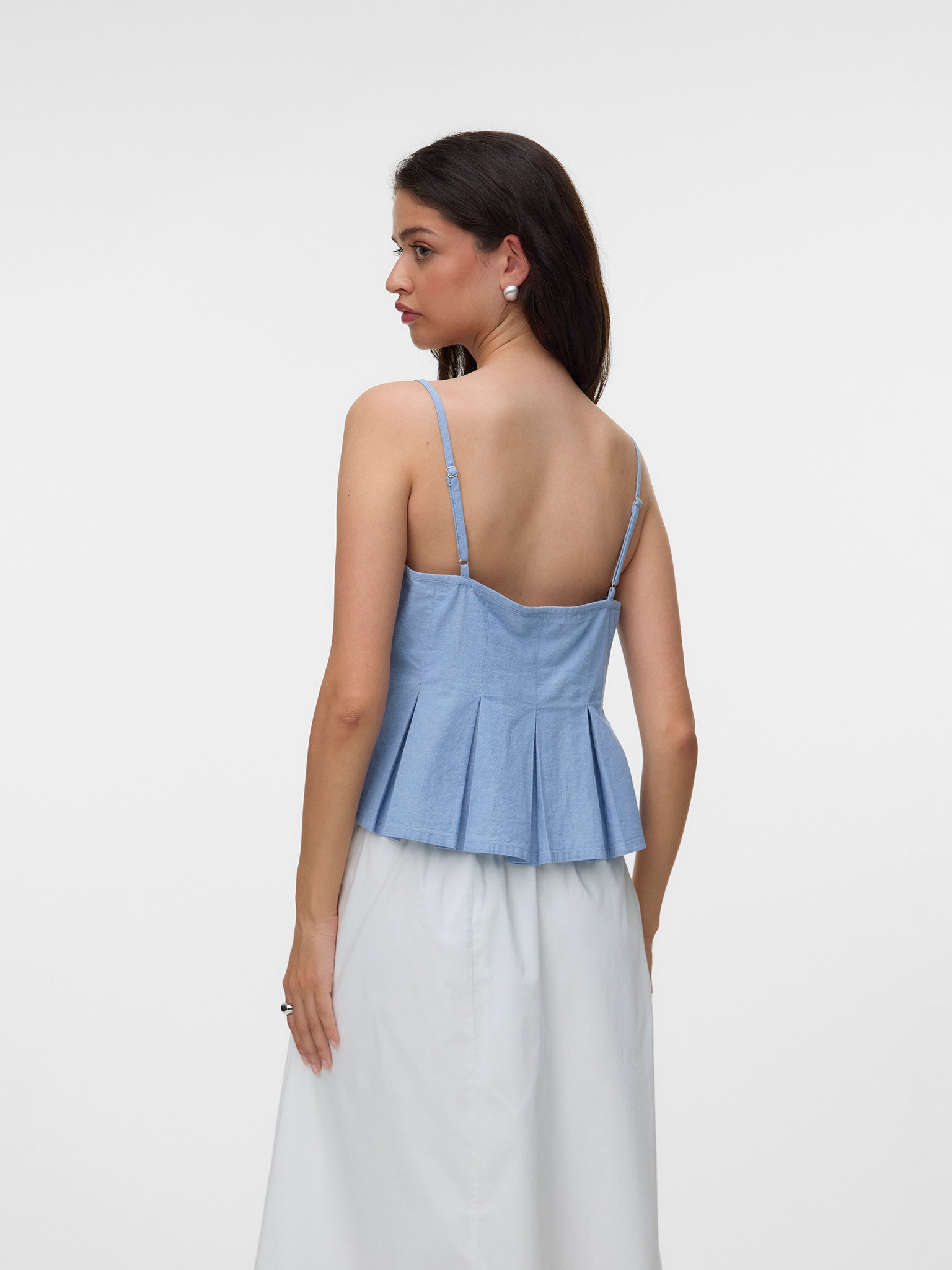Γυναικείο top τιραντέ VMNORMA SL CHAMBRAY STRAP TOP 10346259 | 10346259