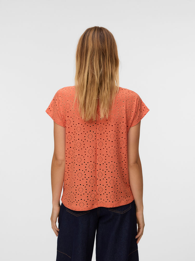 Γυναικεία μπλούζα κιπούρ VMTASSA LIV SS V-NECK TOP JRS 10344367 | 10344367