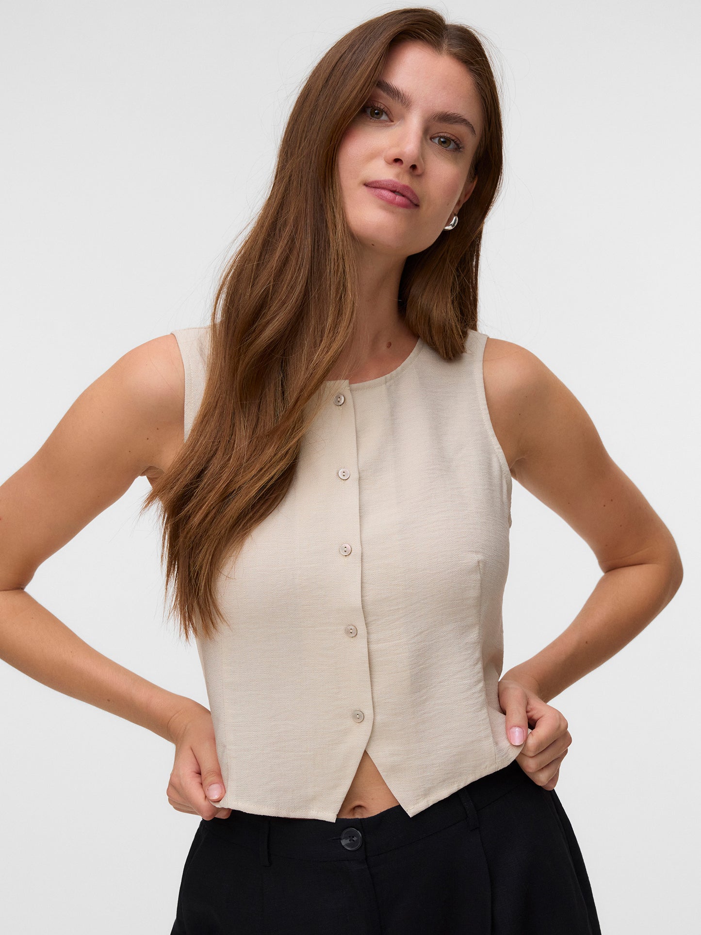 Γυναικείο γιλέκο VMATHENA S/L O-NECK WAISTCOAT 10346976 | 10346976