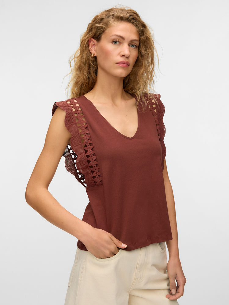 Γυναικεία μπλούζα VMGABBY SL V-NECK TOP 10339862 | 10339862