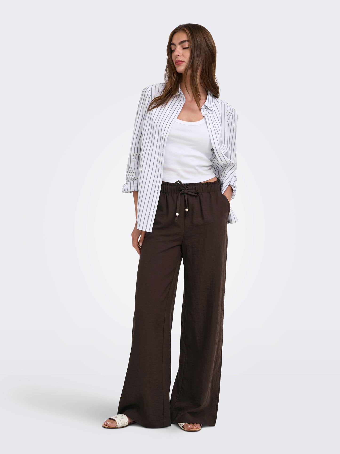 Γυναικείο παντελόνι ONLEMMIA MW PULL-UP X-WIDE PANT 15374857 | 15374857
