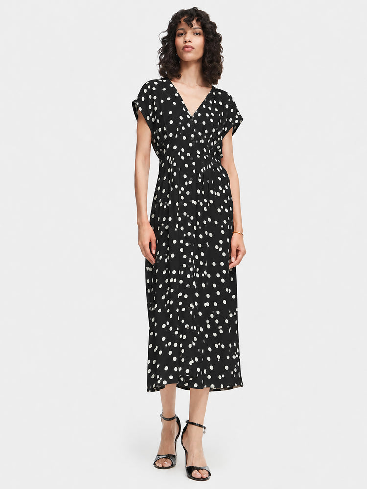 Γυναικείο φόρεμα πουά VMELISA SL PLEAT SHIRT 7/8 DRESS 10348019 | 10348019