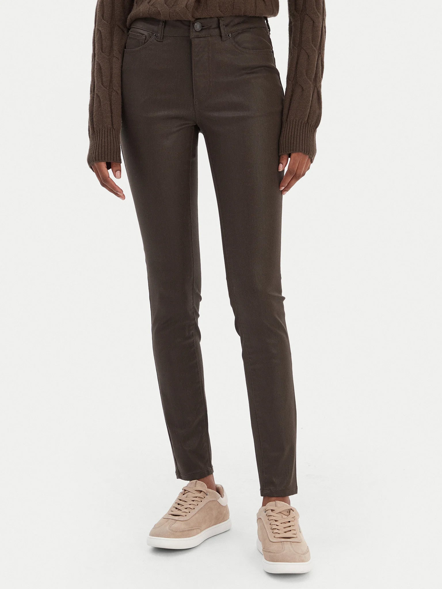 Γυναικείο παντελόνι VMFLASH MR SKINNY COATED PANTS NOOS 10314591 | 10314591