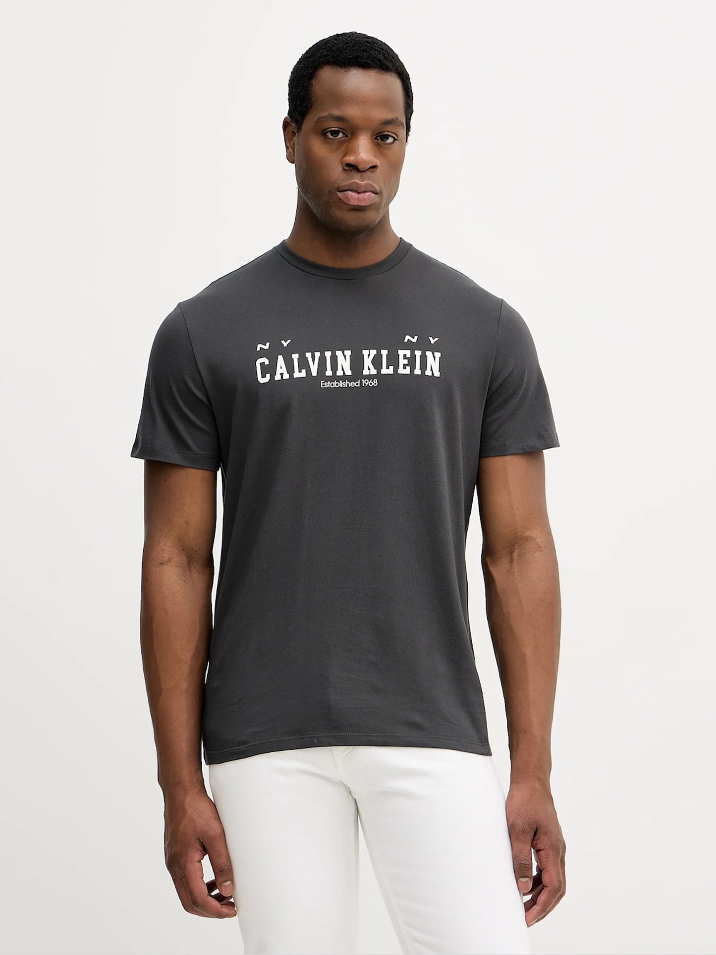 Ανδρικό t-shirt SS 30S WHSL CALVIN COLL WORD LV14RE817G8MN | LV14RE817G8MN