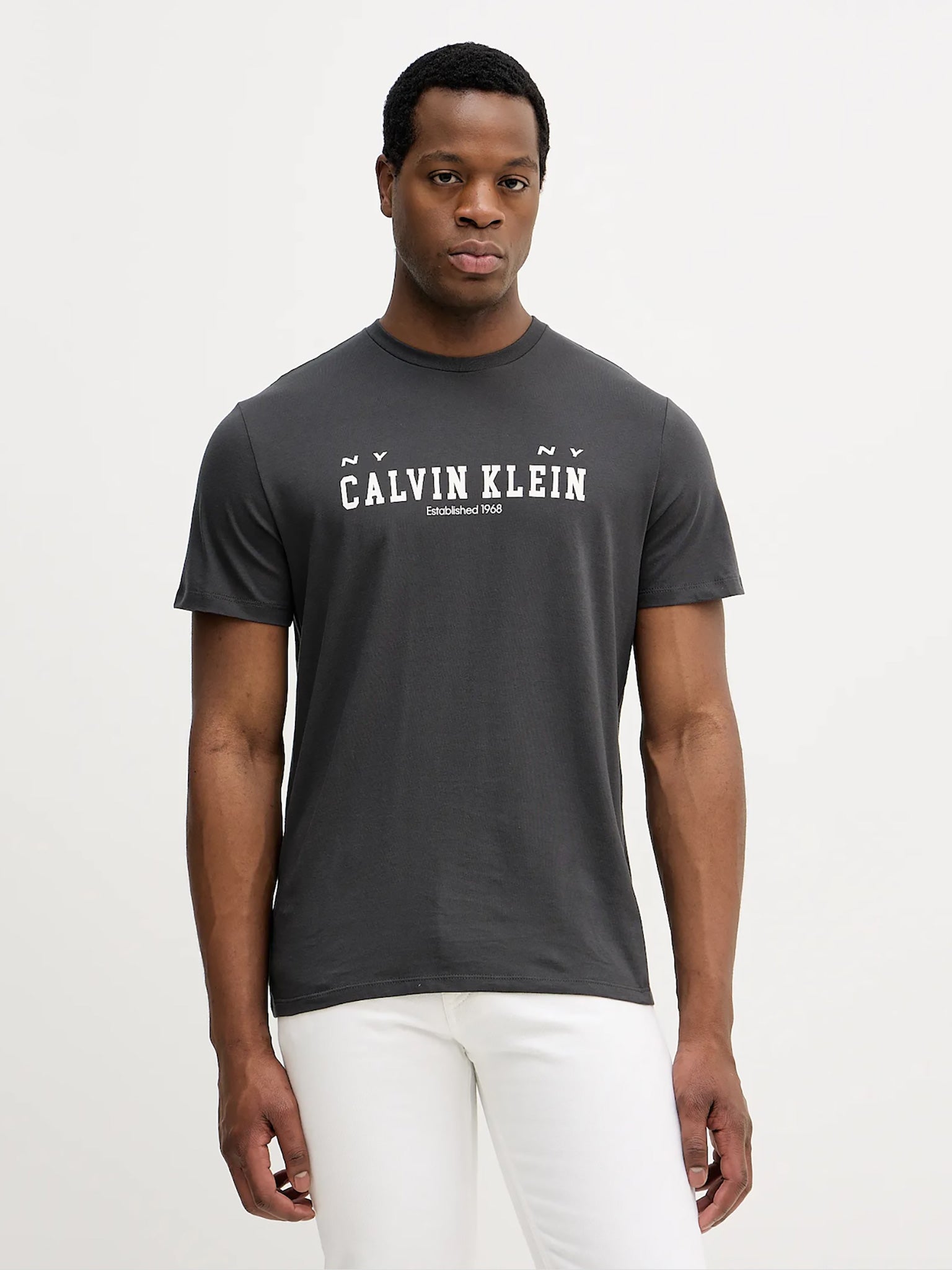 Ανδρικό t-shirt SS 30S WHSL CALVIN COLL WORD LV14RE817G8MN | LV14RE817G8MN