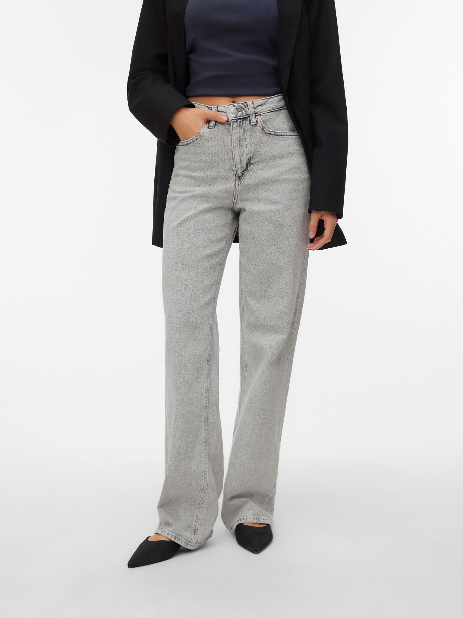 Γυναικείο παντελόνι τζιν VMTESSA HR WIDE JEANS RA207 GA NOOS 10345320 | 10345320