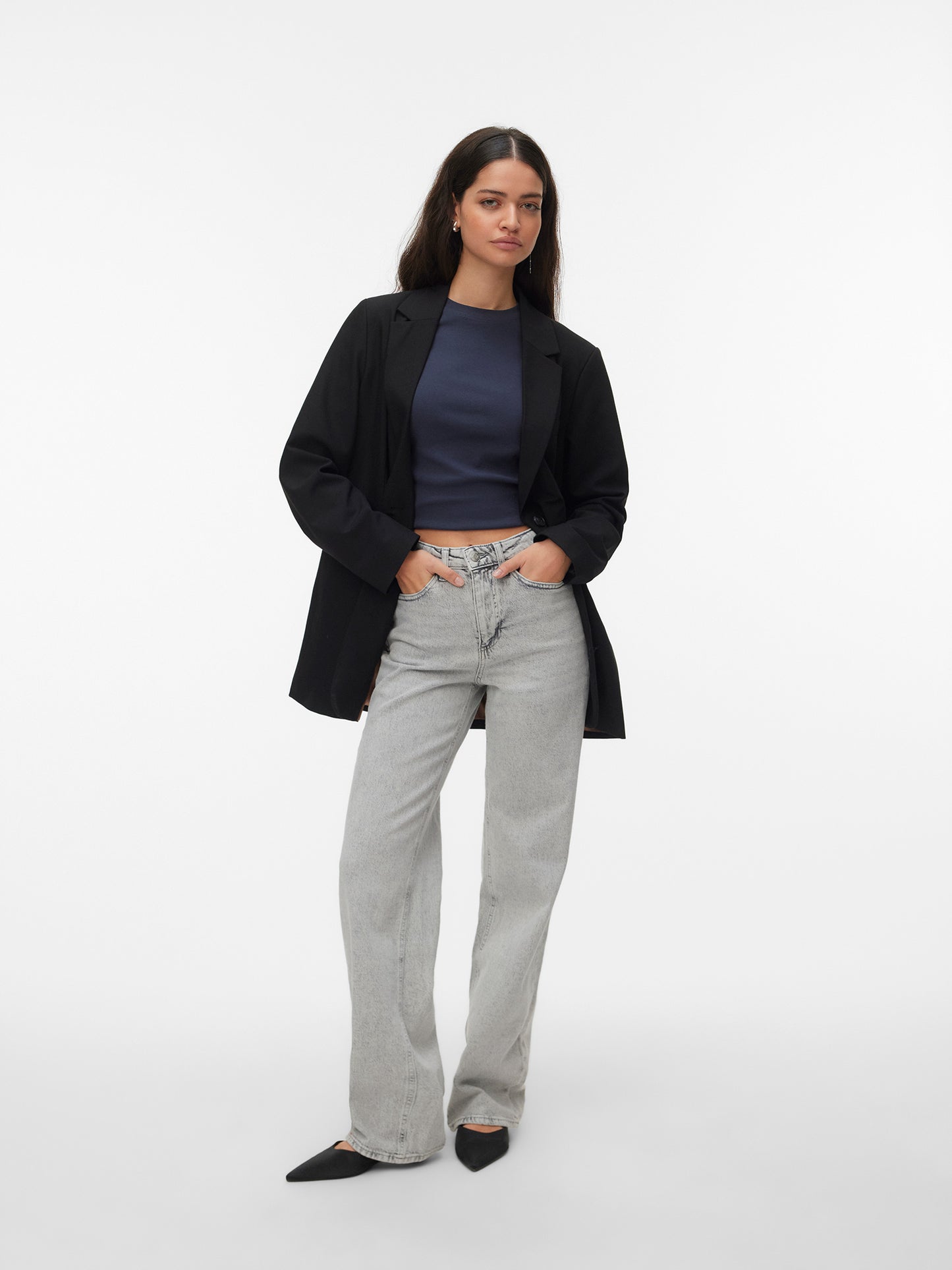 Γυναικείο παντελόνι τζιν VMTESSA HR WIDE JEANS RA207 GA NOOS 10345320 | 10345320