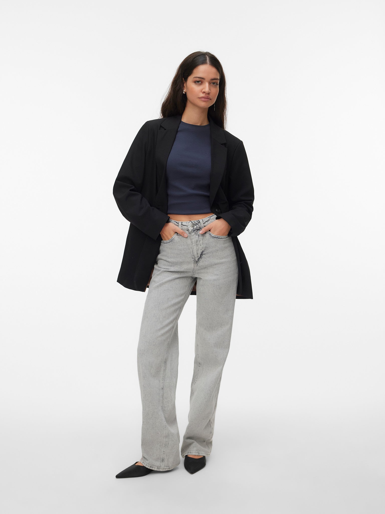 Γυναικείο παντελόνι τζιν VMTESSA HR WIDE JEANS RA207 GA NOOS 10345320 | 10345320