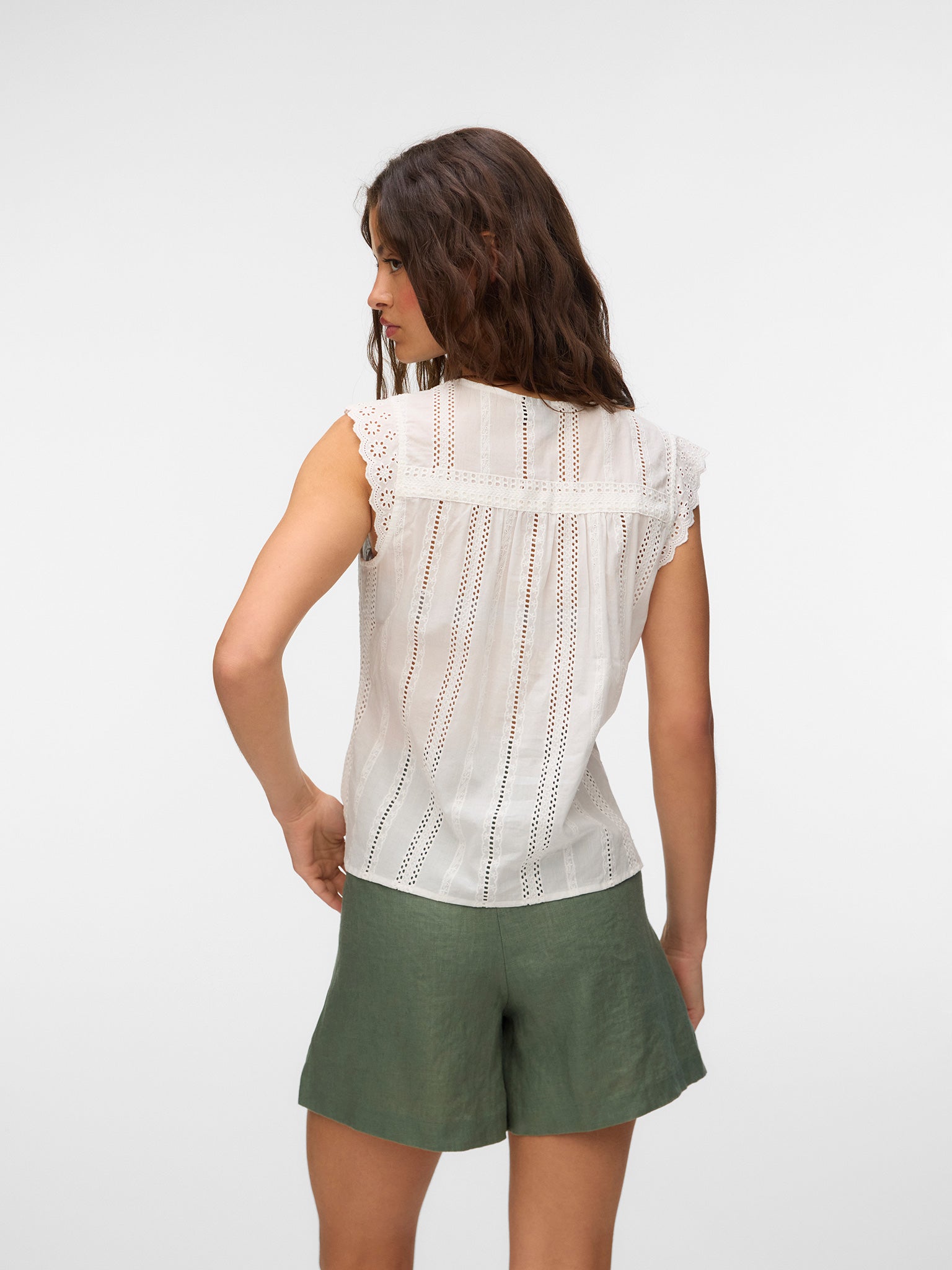 Γυναικείο top με δαντέλα VMBELL EMB SL TOP WVN 10348259 | 10348259
