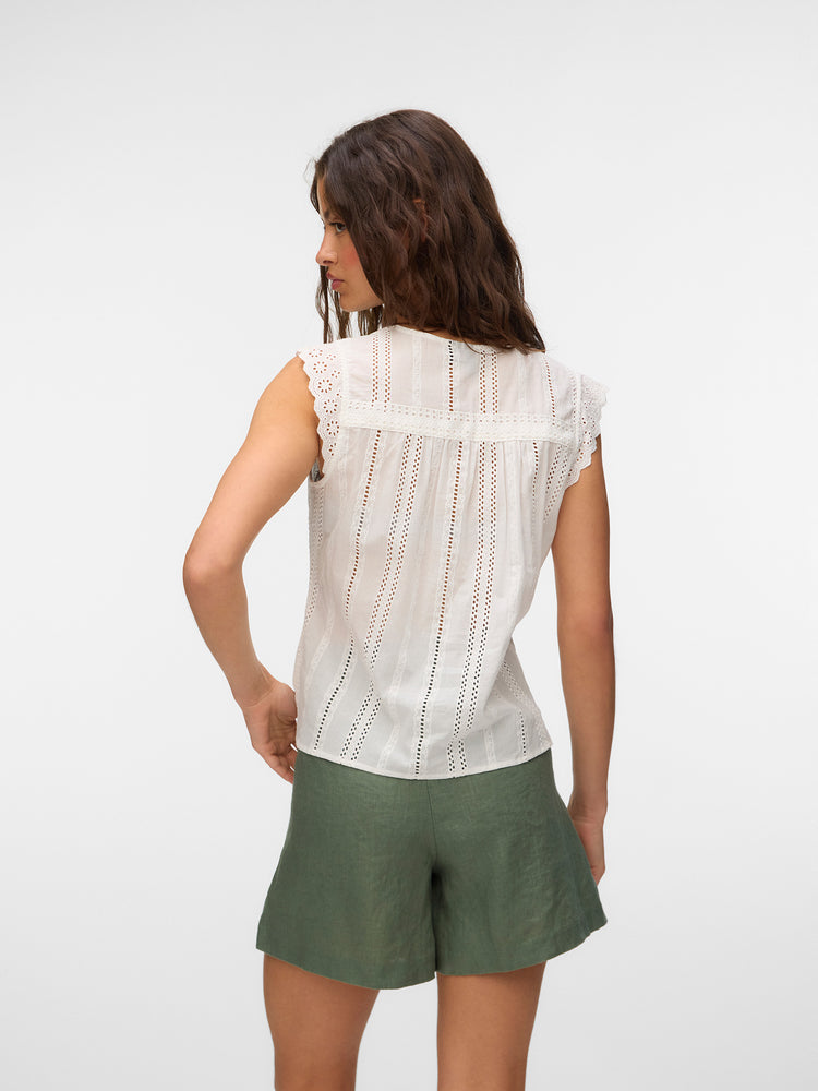 Γυναικείο top με δαντέλα VMBELL EMB SL TOP WVN 10348259 | 10348259