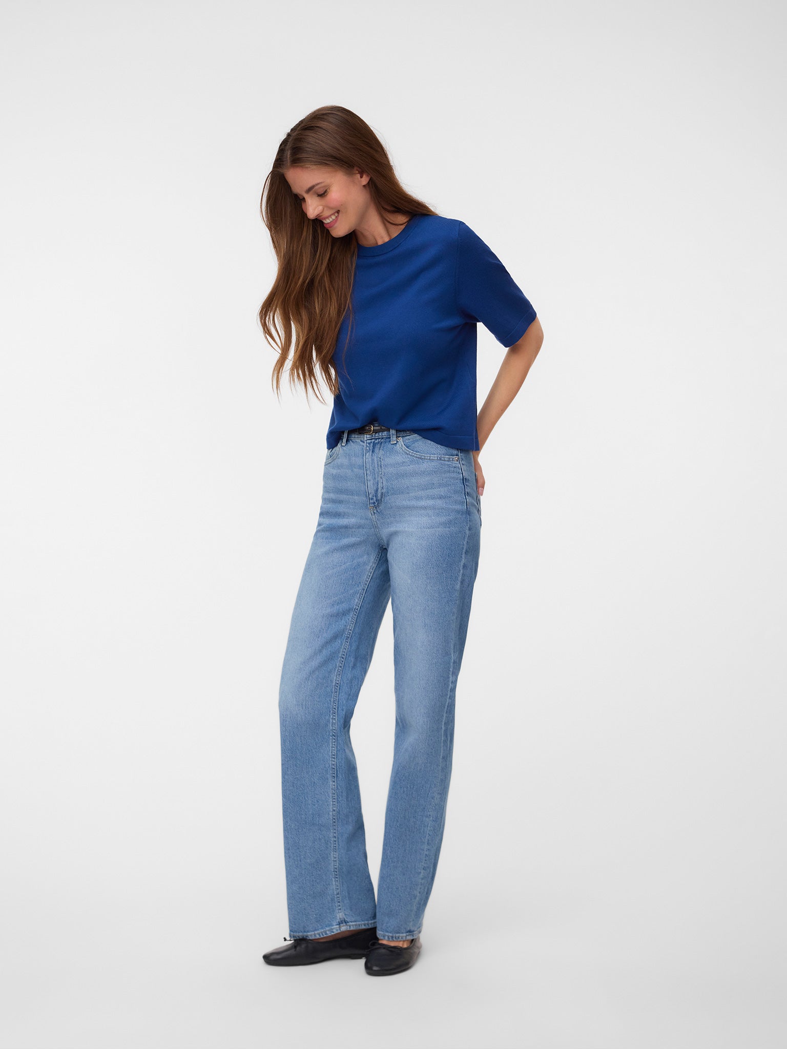 Γυναικεία μπλούζα πλεκτή VMSILJE 2/4 O-NCK OVERSIZE PULL 10320460 | 10320460