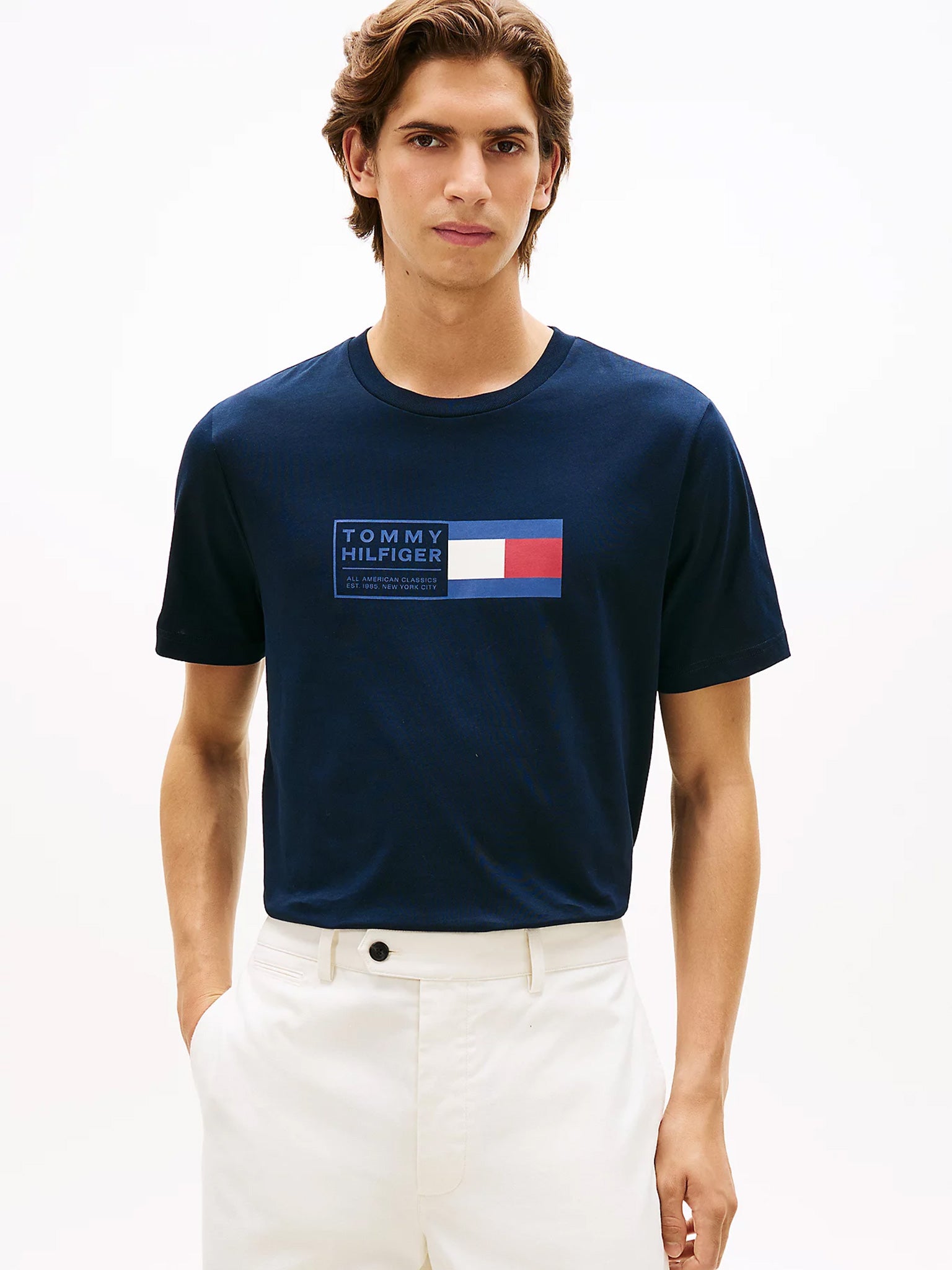 Ανδρικό t-shirt BRAND LOVE TEXT BOX TEE MW0MW42366DW5 | MW0MW42366DW5