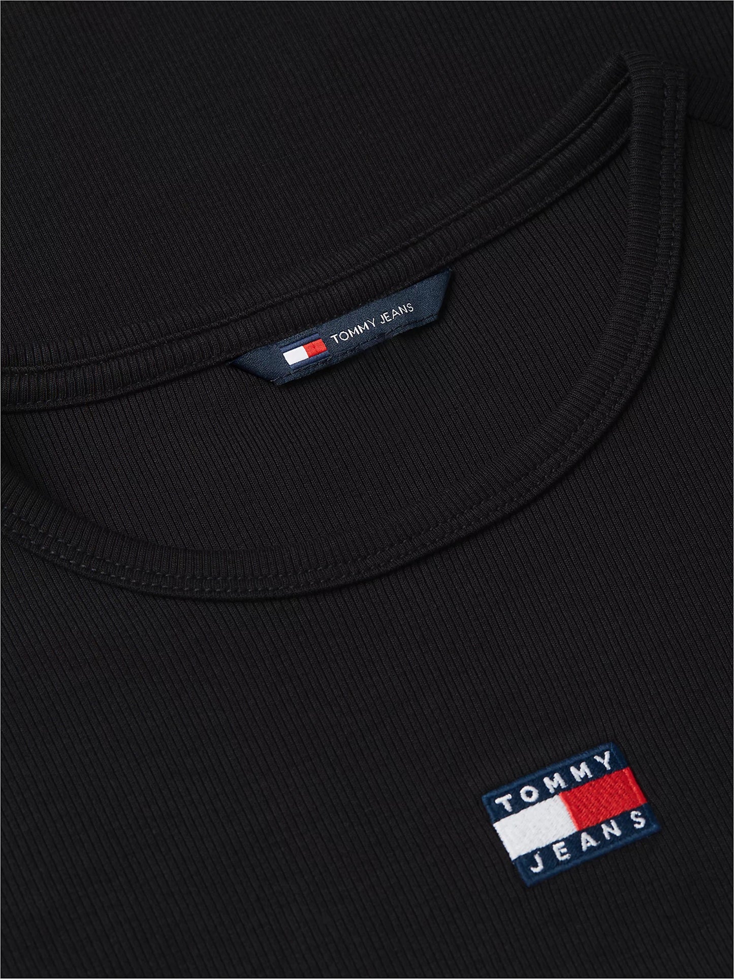 Γυναικείο t-shirt ριπ TJW SLIM BADGE RIB TEE DW0DW17881BDS | DW0DW17881BDS