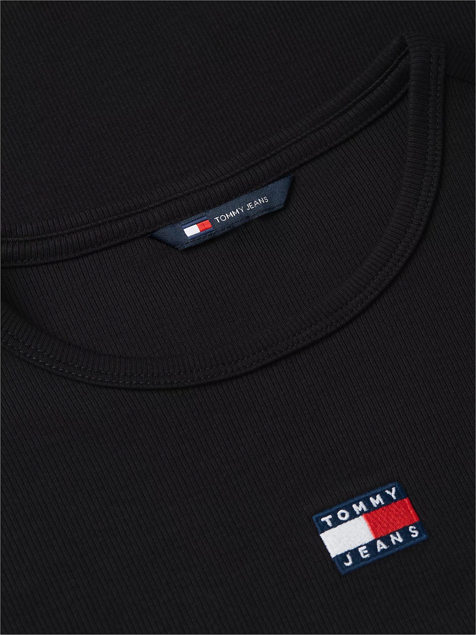 Γυναικείο t-shirt ριπ TJW SLIM BADGE RIB TEE DW0DW17881BDS | DW0DW17881BDS
