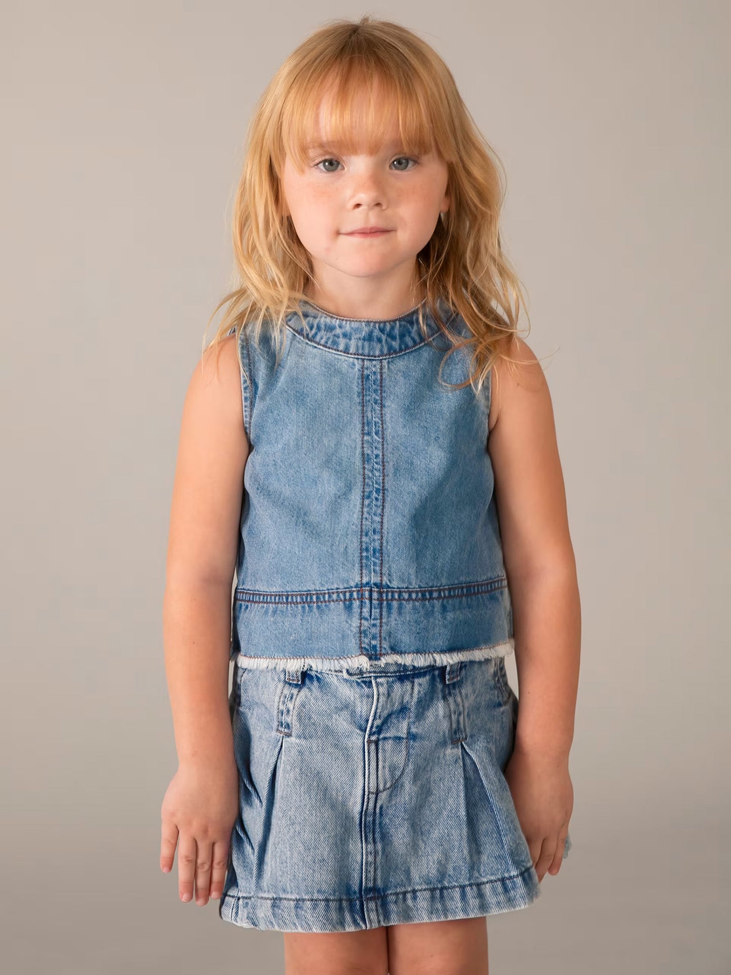 Παιδική μπλούζα τζιν φαρδιά | 26-03030-054