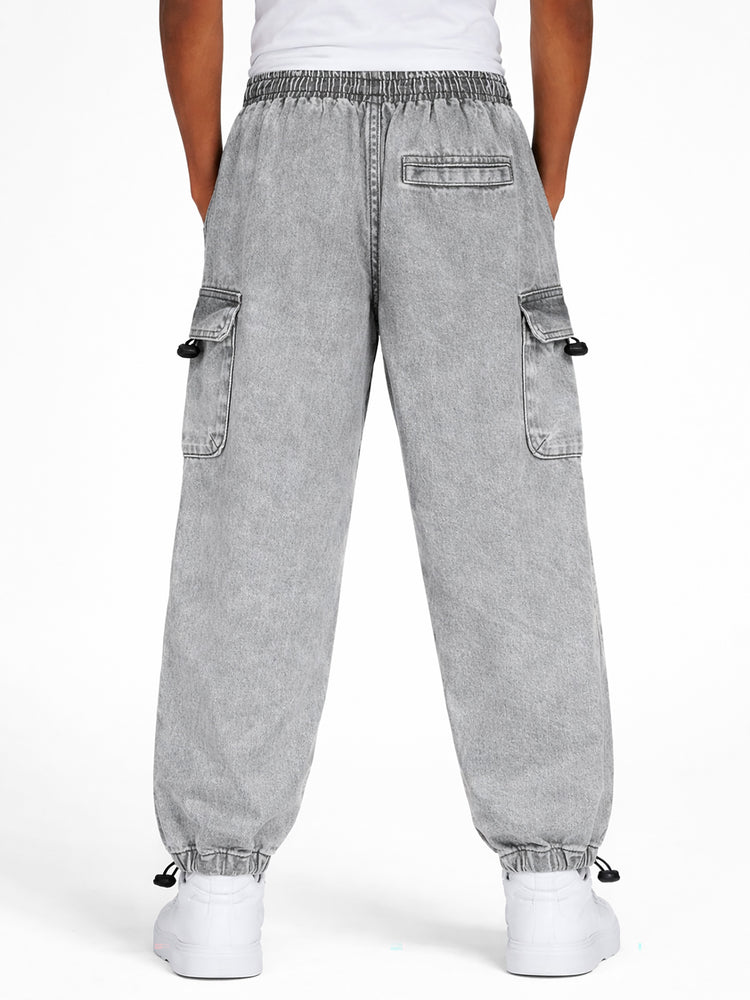 Εφηβικό παντελόνι τζιν cargo | 13-226003-2