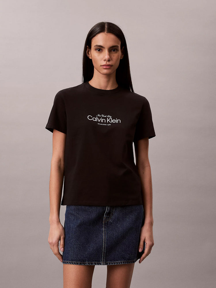 Γυναικείο t-shirt SS CLASSIC CK NYC LOGO TEE LV047F810GUB1 | LV047F810GUB1