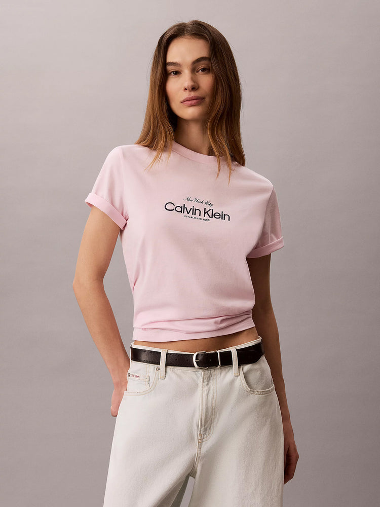 Γυναικείο t-shirt SS CLASSIC CK NYC LOGO TEE LV047F810G8Z6 | LV047F810G8Z6