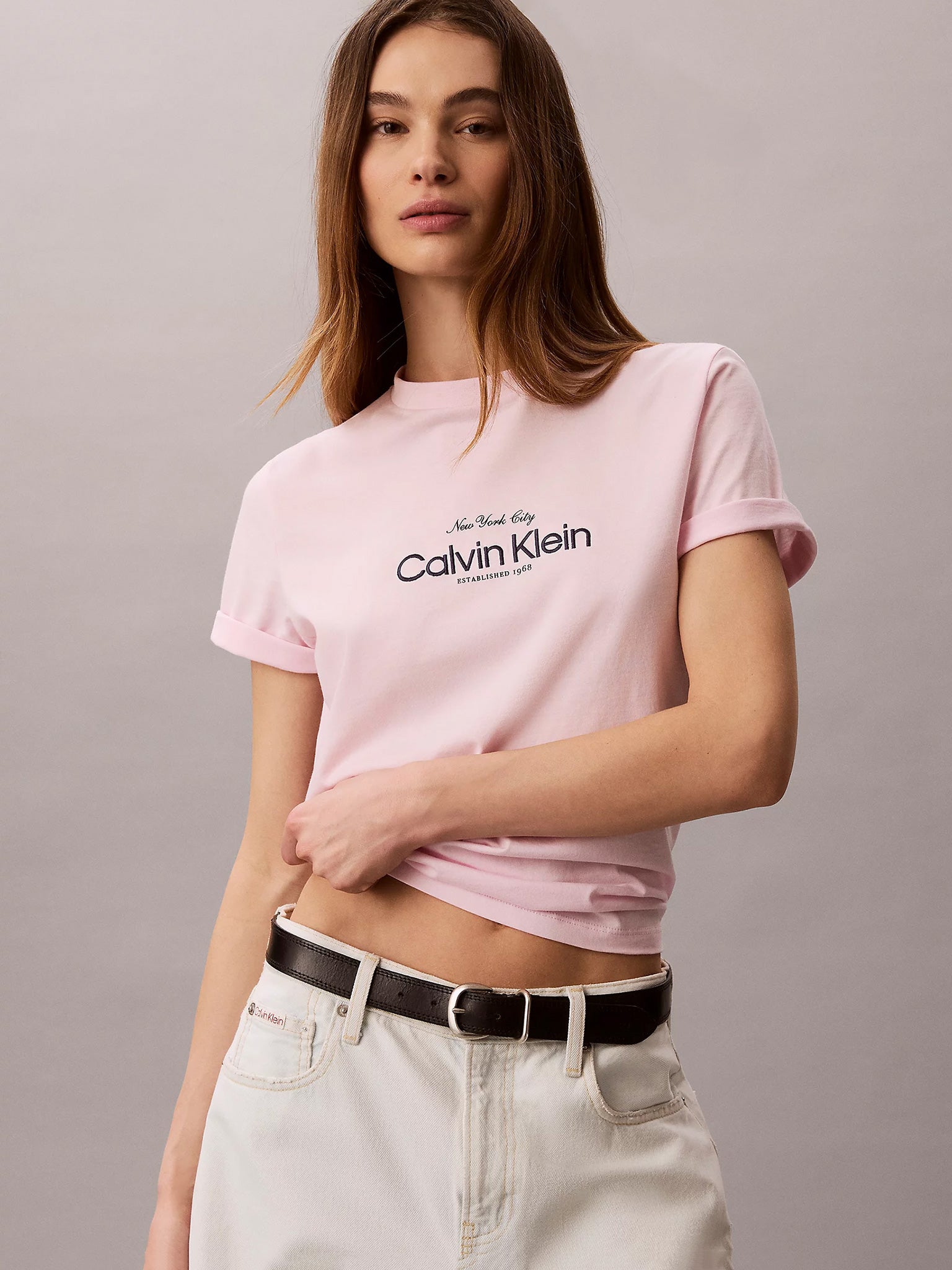 Γυναικείο t-shirt SS CLASSIC CK NYC LOGO TEE LV047F810G8Z6 | LV047F810G8Z6