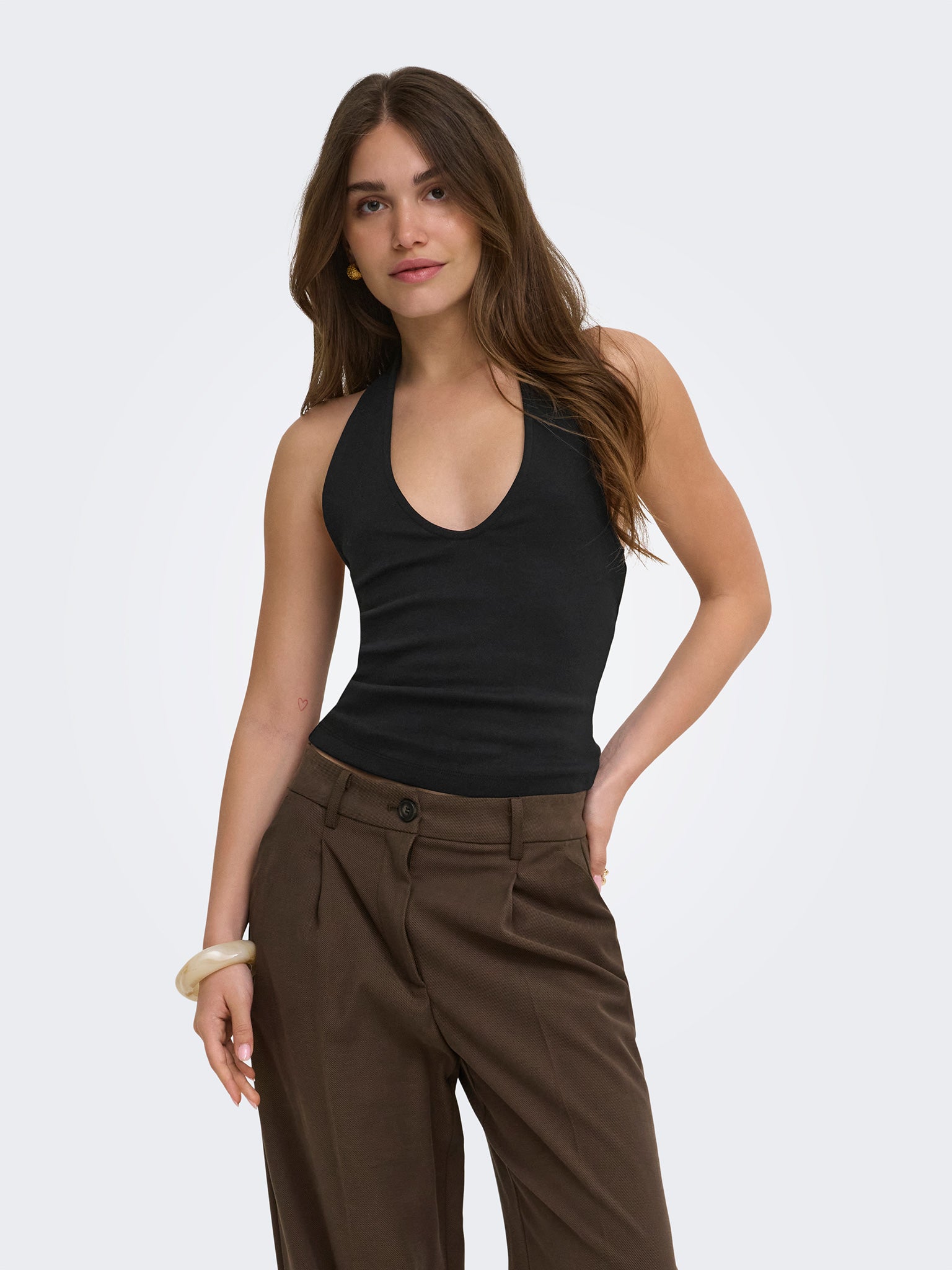 Γυναικεία μπλούζα ve γιακά ONLMALIA S/L TOP BOX JRS 15374843 | 15374843