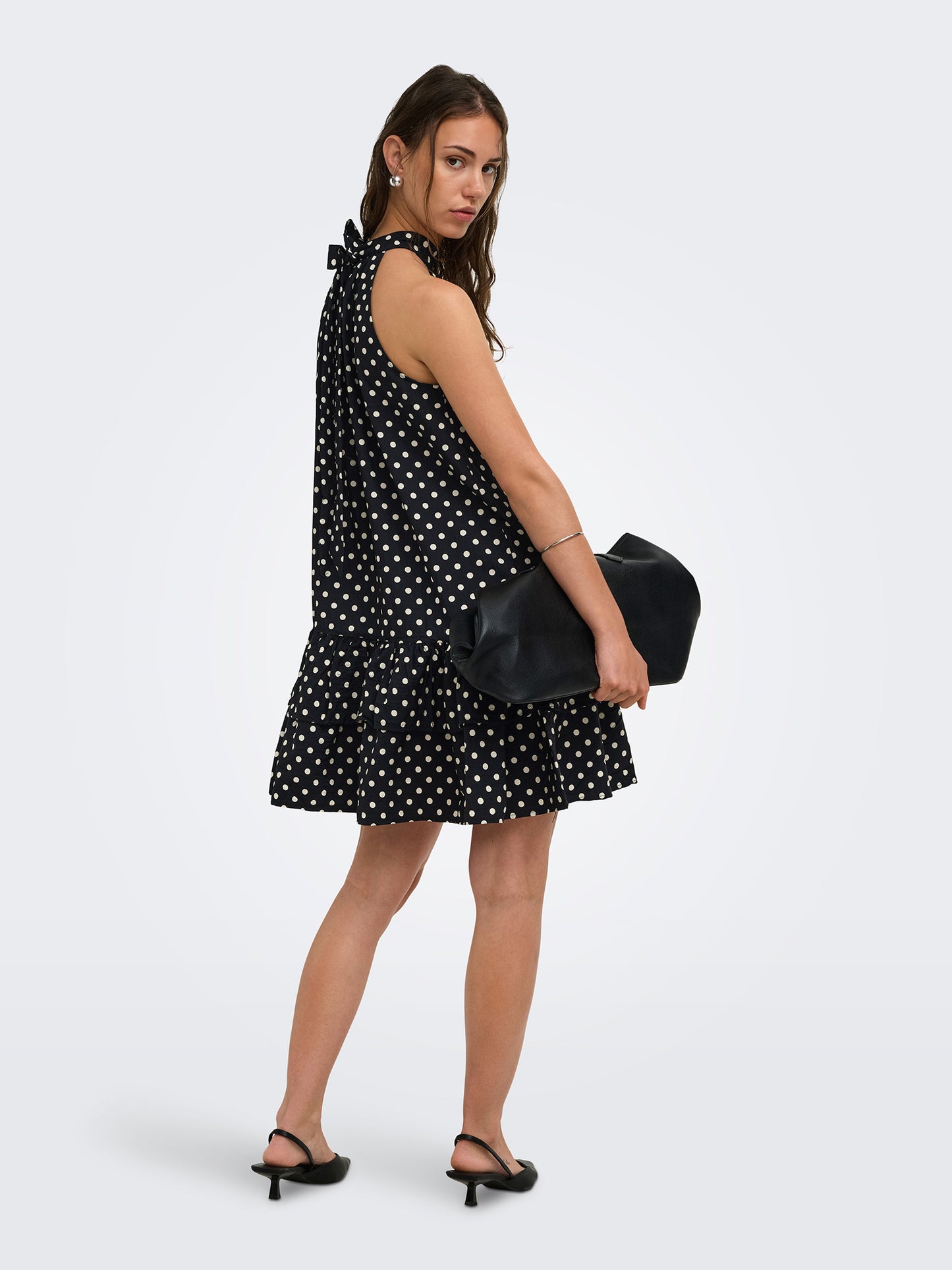 Γυναικείο φόρεμα πουά ONLZAZIE S/L SHORT FRILL DRESS 15385319 | 15385319