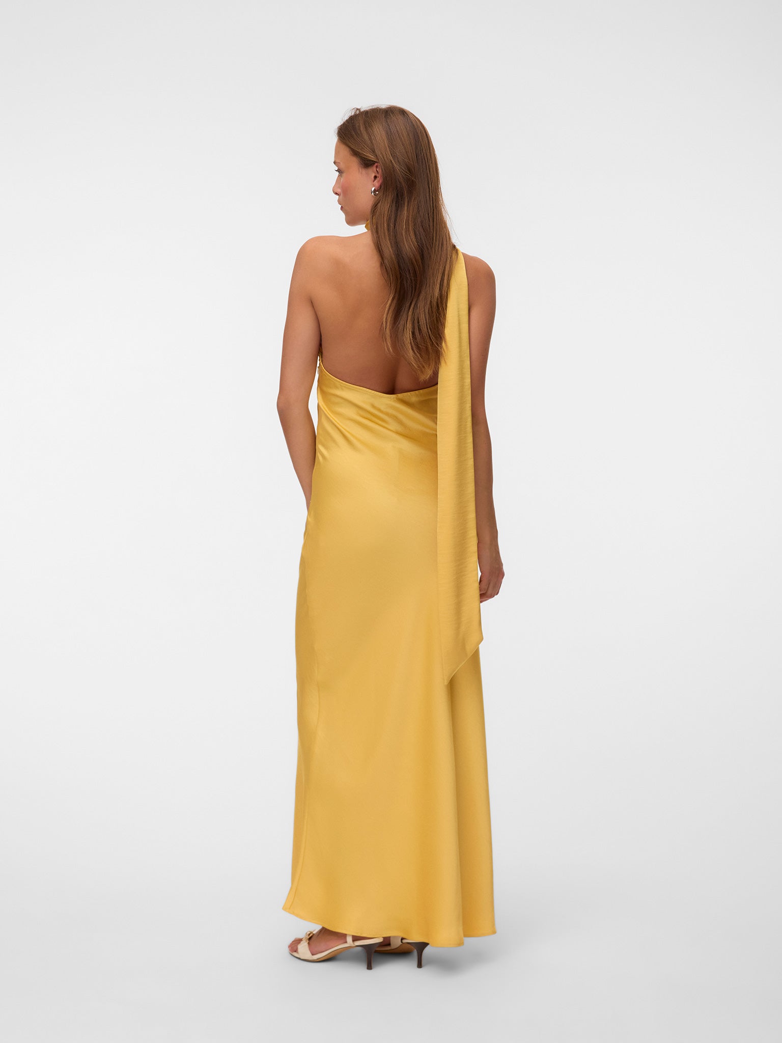 Γυναικείο φόρεμα σατέν VMADIBAH HALNTERNECK MAXI DRESS 10355713 | 10355713