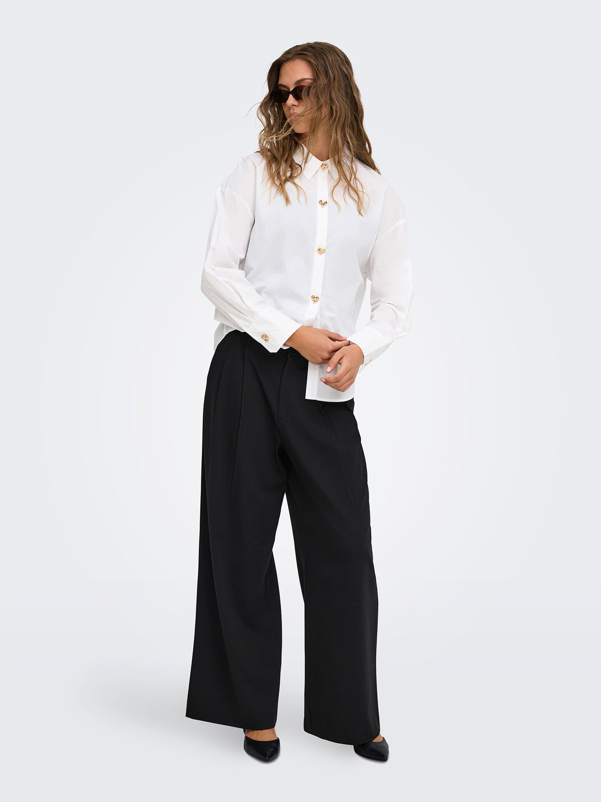Γυναικείο παντελόνι ONLSONJA HW WIDE PLEAT PANT TLR NOOS 15376107 | 15376107