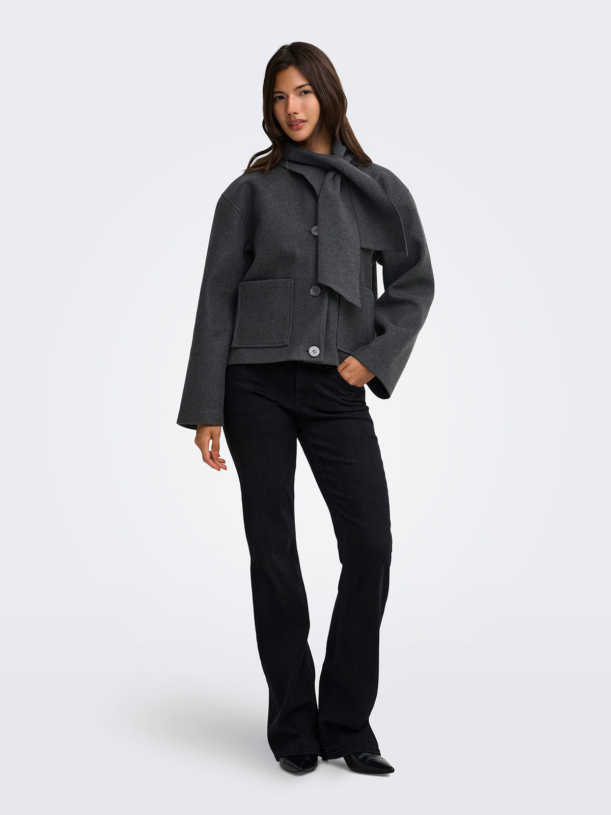 Γυναικείο τζάκετ με κασκόλ ONLCARRIE SCARF JACKET OTW 15382557 | 15382557