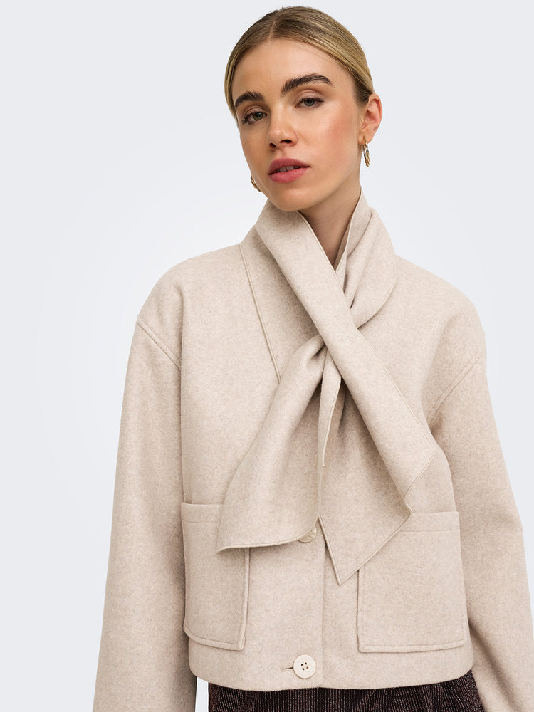 Γυναικείο τζάκετ με κασκόλ ONLCARRIE SCARF JACKET OTW 15382557 | 15382557