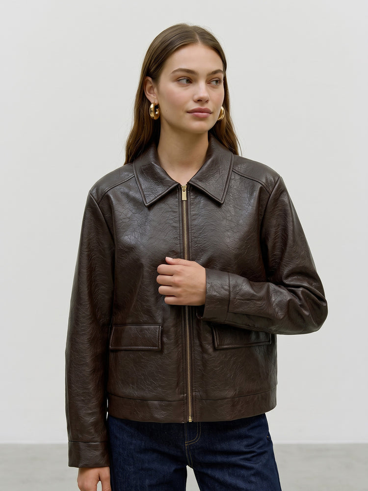 Γυναικείο τζάκετ δερματίνη VMBRIDGET LS ZIP JACKET JRS 10351514 | 10351514