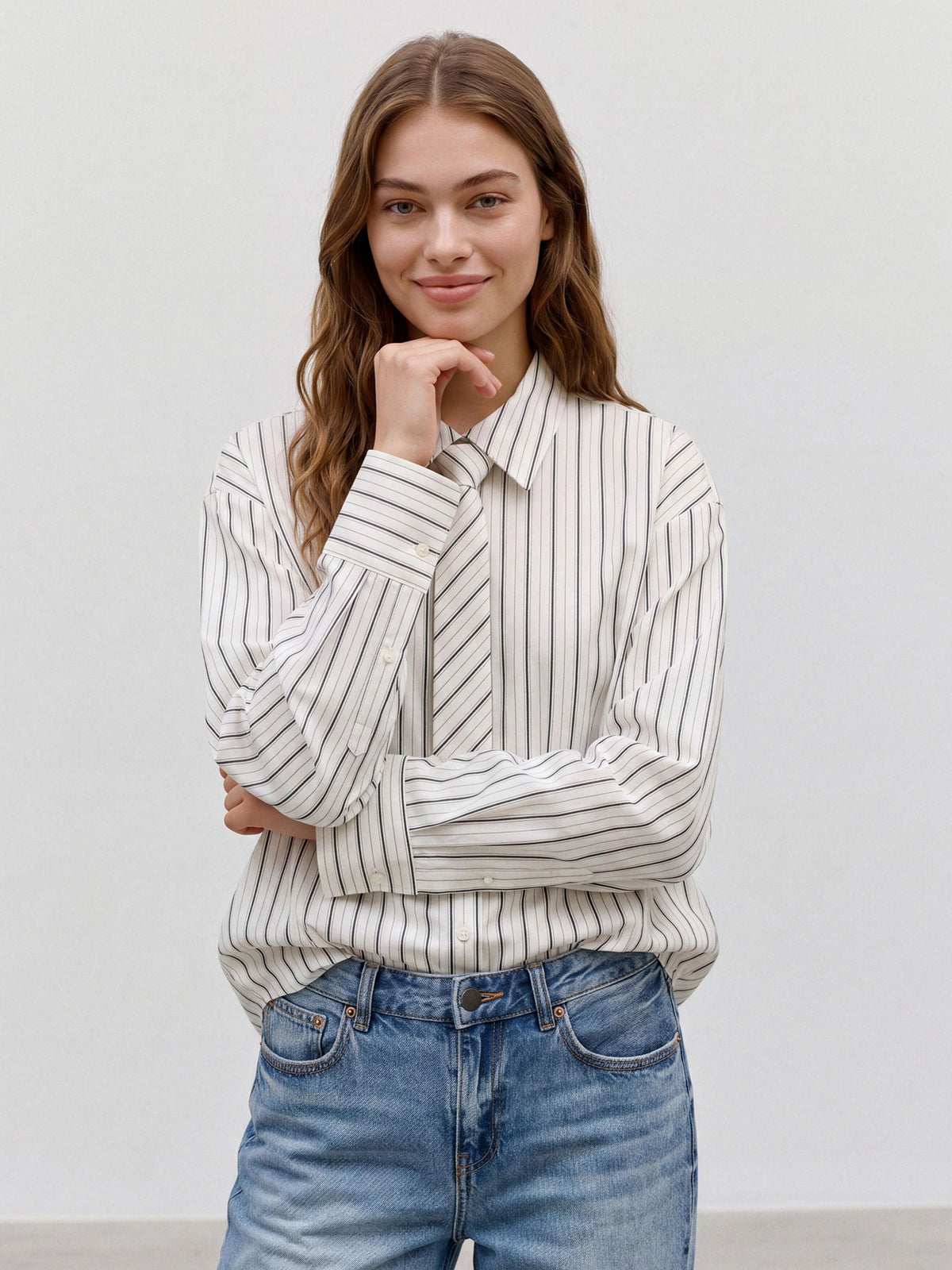 Γυναικείο πουκάμισο με γραβάτα VMANYA LS LOOSE TIE SHIRT WVN 10351721 | 10351721