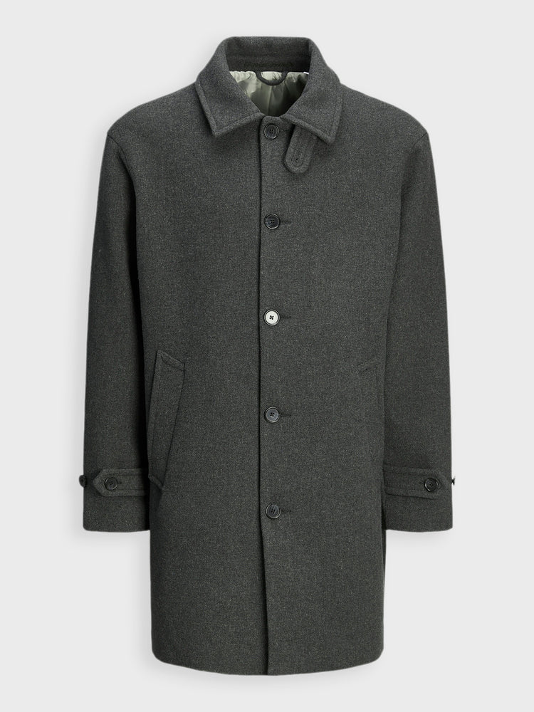 Ανδρικό παλτό μελανζέ JORVERMONT WOOL BLEND MAC COAT 12261833 | 12261833