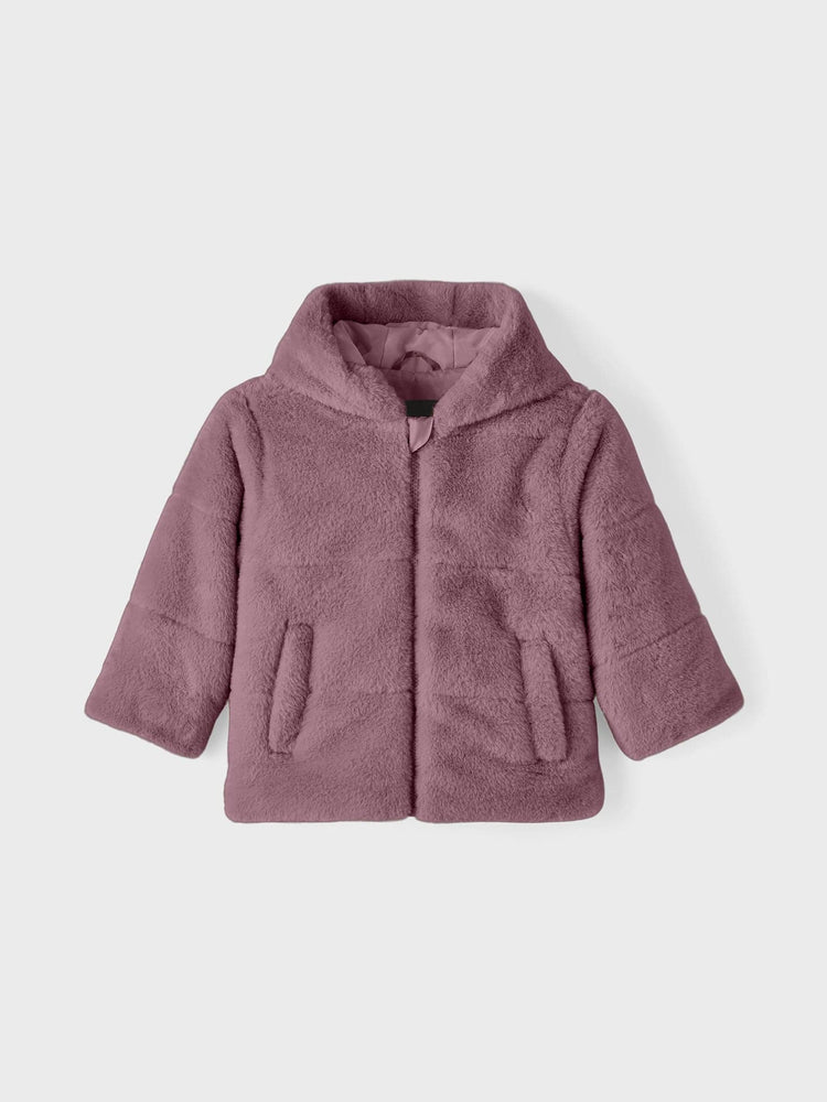 Παιδικό παλτό γούνινο NMFMOSA FAKE FUR JACKET W HOOD 13216500 | 13216500